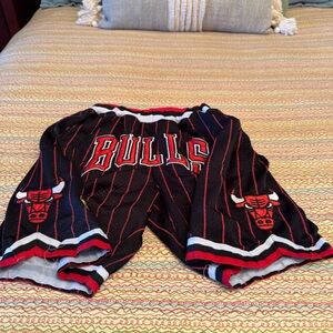 Chicago Bulls Men's Just Don Pinstripe NBA Basketball Shorts Size S/M